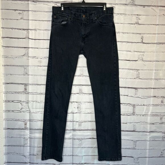 Levi's 511 Black Slim Fit Jeans Classic Style Straight SZ 31X32 Y2K Denim Casual - Picture 1 of 14